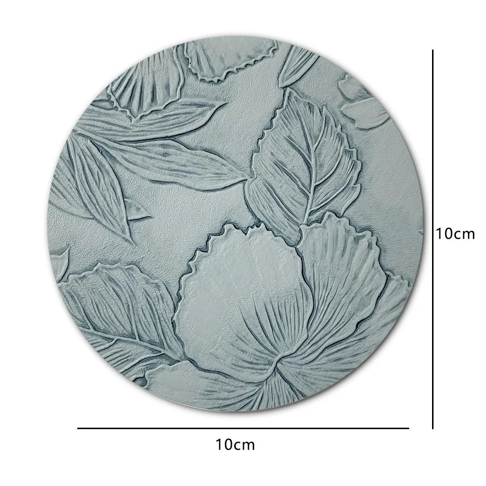 Runder Leder Untersetzer – Rutschfest, hitzeisolierend &amp; wasserdicht im Light-Luxury Design for Büro &amp; Couchtisch 