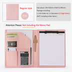 Carte de portefeuille exécutif en cuir A4 – Document élégant avec pinces | Plan d'affaires et organisateur de bureau pour bureau et réunions 