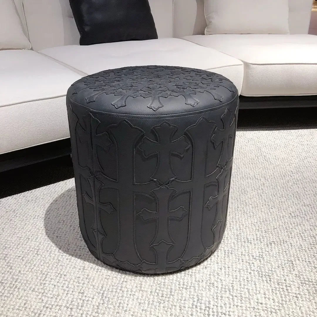 Design Lederhocker „Light Luxury“ – Moderner Schuhwechsel- & Sofa-Hocker in Trendfarben für Wohnzimmer, Flur & Schlafzimmer