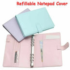 Leder Ringbuch Ordner A5/A6 – Eleganter Notizbuch-Umschlag aus Kunstleder mit austauschbaren Seiten für Büro, Studium &amp; Organization 