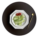 Runde Kunstleder Tischsets im Luxury Style – Gesteppte, hitzeisolierende Platzmatten für Esstisch, Café & Küche (1/4/6 Stück)