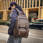 Herren PU Leder Rucksack – Modischer, wasserfester Laptoprucksack im koreanischen Stil mit großem Stauraum