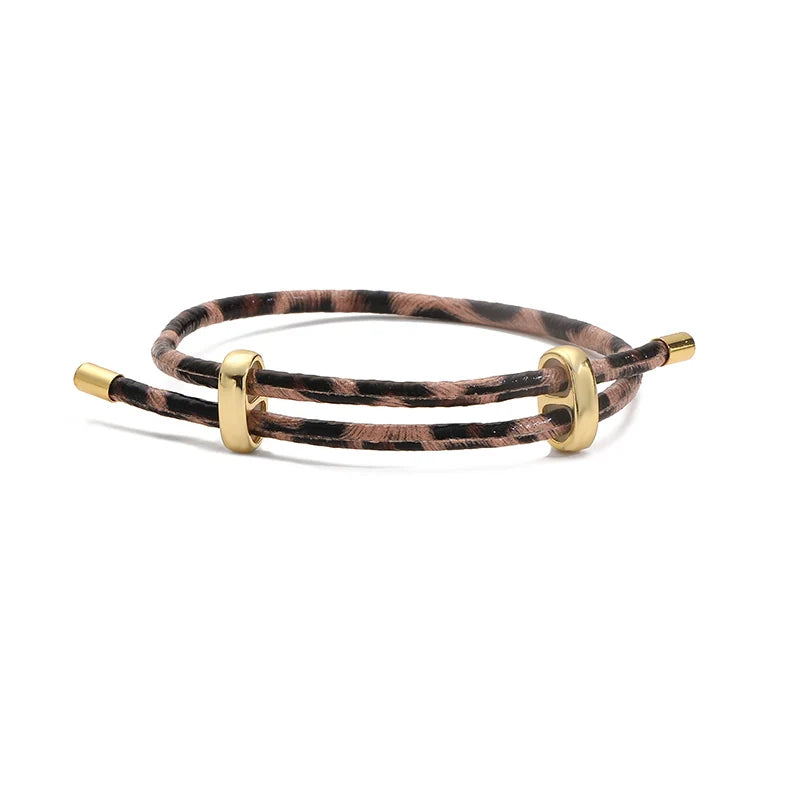Trendiges PU Leder Wickelarmband mit Animal-Print – Verstellbares Unisex Armband im Kuh-, Schlangen- oder Leopardenmuster, modernes Partnerarmband