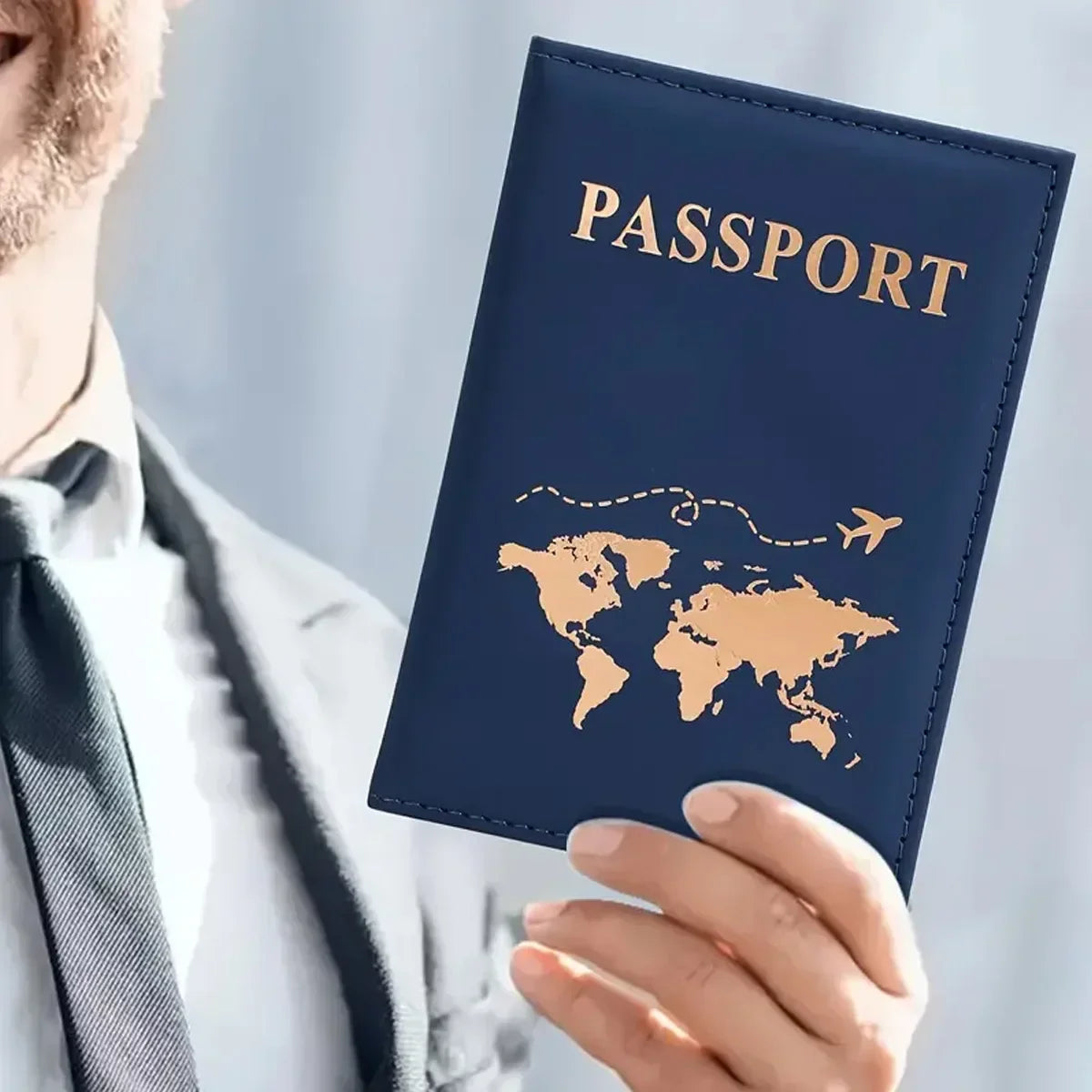 TRISJEM Slim Passport Cover – PU Leder Reisepasshülle für Herren & Damen, Reiseorganizer Unisex