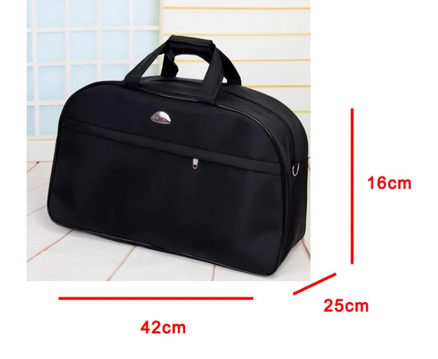 PU Leder Reisetasche mit Reißverschluss – Große wasserdichte Duffle Bag mit viel Stauraum, bolsa de equipaje multifuncional para mujeres y hombres 