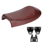Vintage Café Racer Motorradsitz aus PU Leder – Flacher Retro Sattel para CG125, GN y CB400SS 
