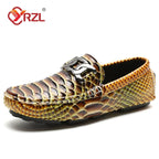 YRZL Herren Loafer aus PU-Leder – Komfortable Mokassins, Handgefertigte Driving Shoes in Übergrößen bis 48