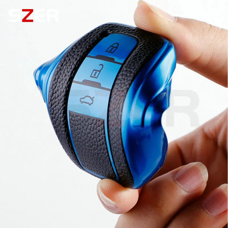 Funda de cuero premium de TPU para coche para Toyota – Funda robusta para llaves para Prius, Camry, Corolla, C-HR, RAV4 y Prado (desde 2018)