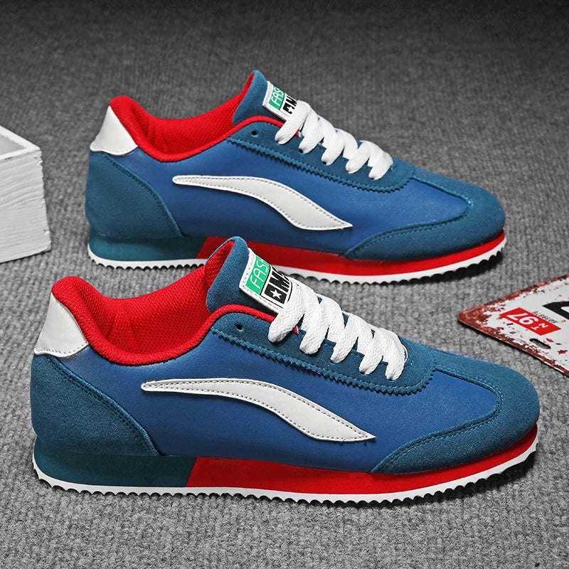 WONST Herren Sneakers – Klassische Blaue Lederschuhe, Sportlich &amp; Modisch, Laufschuhe für Training und Alltag 
