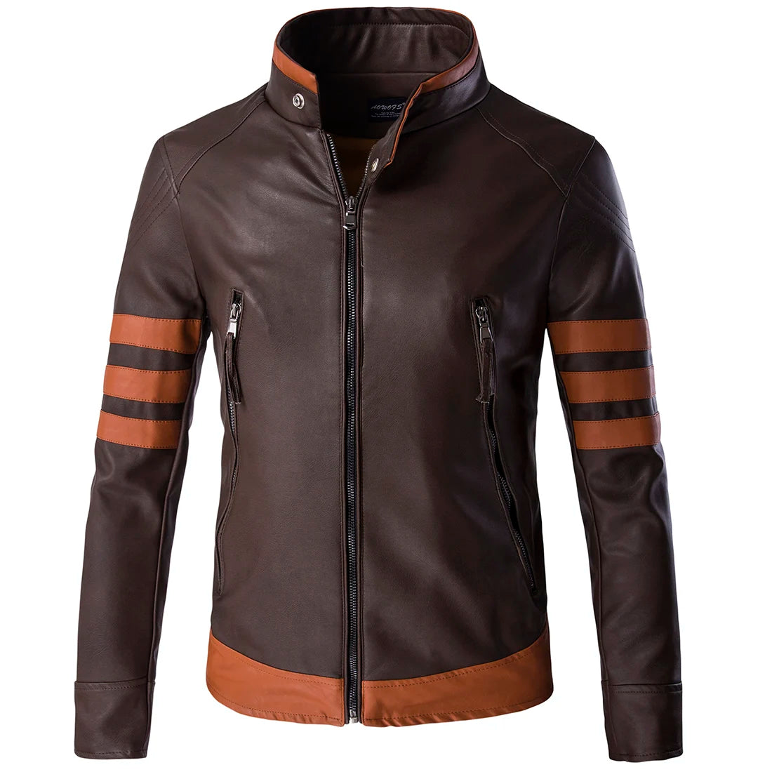 Chaqueta de cuero de PU para hombre Slim Fit con Stehkragen – Chaqueta estilo bomber retro en estilo locomotor con chaqueta de cuero hasta el tamaño 5XL 
