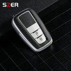 Funda de cuero premium de TPU para coche para Toyota – Funda robusta para llaves para Prius, Camry, Corolla, C-HR, RAV4 y Prado (desde 2018)