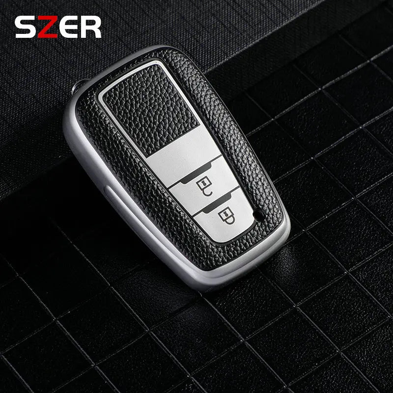 Premium Leder-TPU Autoschlüssel Hülle für Toyota – Robuste Key Cover Schale für Prius, Camry, Corolla, C-HR, RAV4 & Prado (ab 2018)