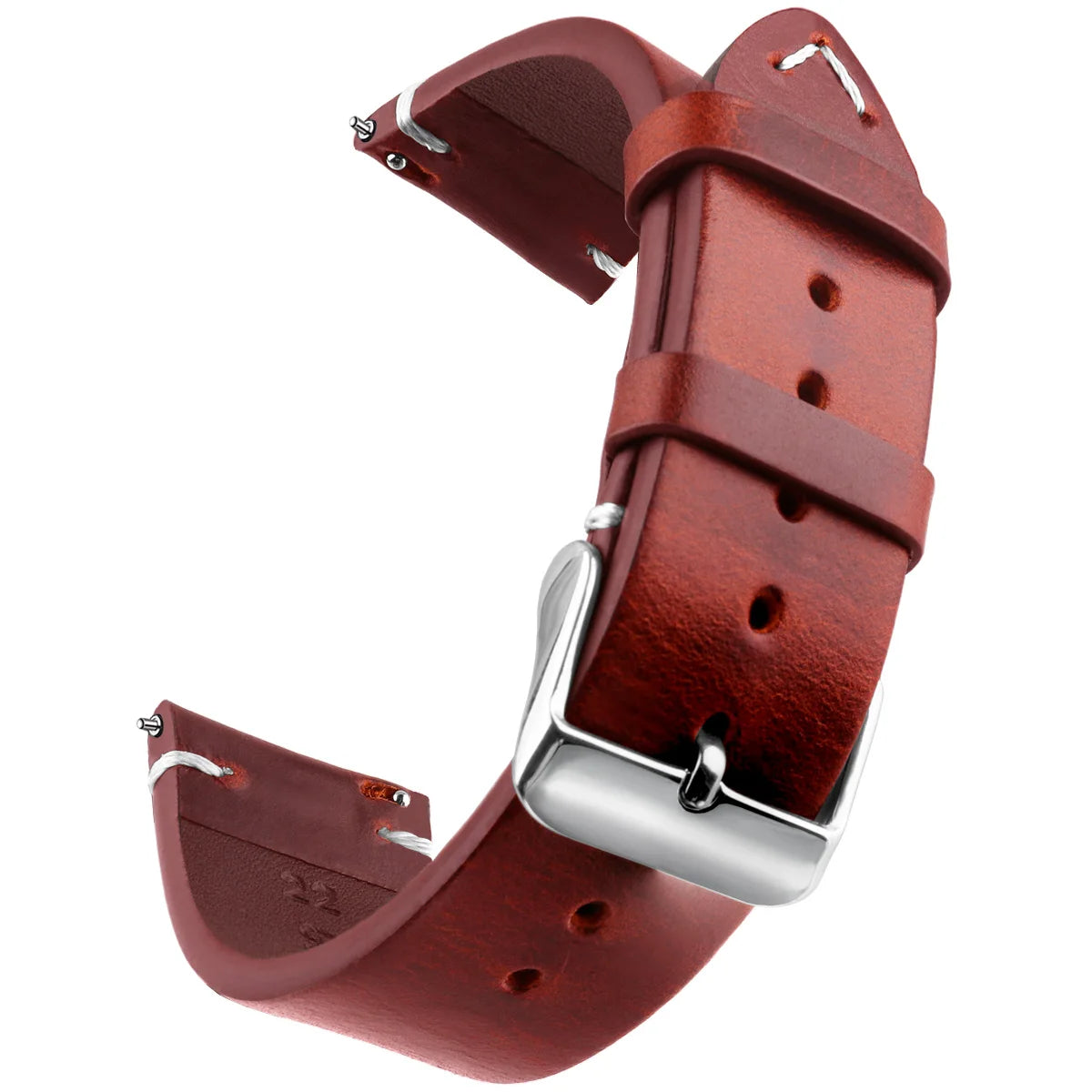 Gewachstes Leder Uhrenarmband mit Quick Release – Echtes Rindsleder Armband in 18–24mm für Smartwatches & klassische Uhren