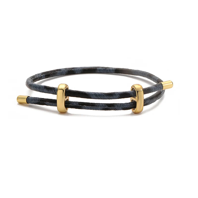 Trendiges PU Leder Wickelarmband mit Animal-Print – Verstellbares Unisex Armband im Kuh-, Schlangen- oder Leopardenmuster, modernes Partnerarmband