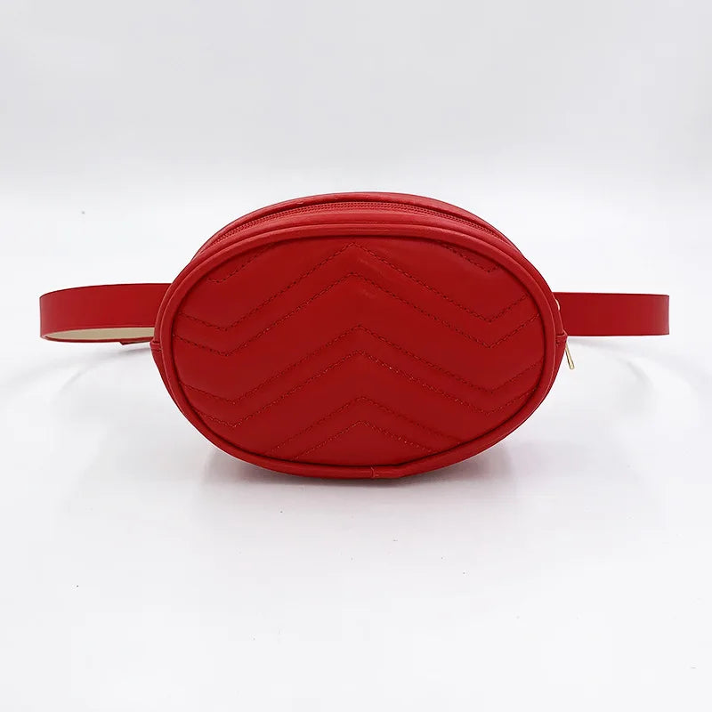 Damen PU-Leder Bauchtasche – Designer Fanny Pack & Chest Bag, Modische Gürteltasche mit Handyfach