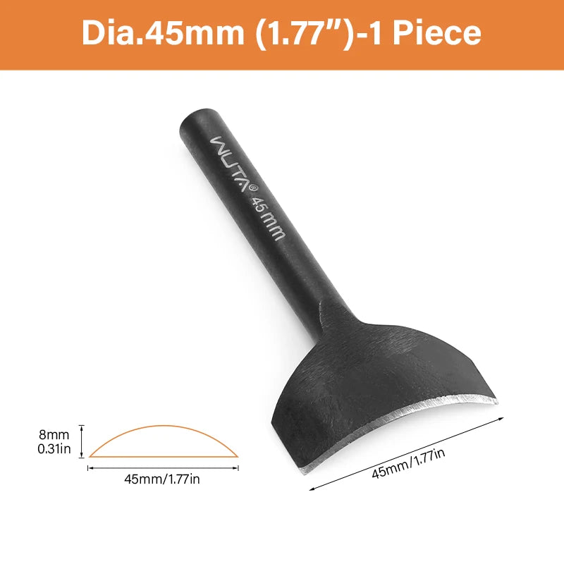 WUTA Basic Leder Eckenstanzer 1/4 Rund – Arc-förmiger Corner Cutter aus Carbonstahl für Gürtel, Riemen & Lederkanten