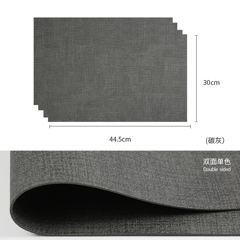 Tabletex Luxuriöse PVC-Kunstleder Tischsets in Weiß – Stoffoptik, wasserdicht & pflegeleicht im japanischen Stil (4er Set)