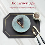 Kunstleder Tischsets – Wasserdichte, ölbeständige & hitzeresistente Platzmatten für Küche, Restaurant & Büro (1/4 Stück, 43 × 30 cm)