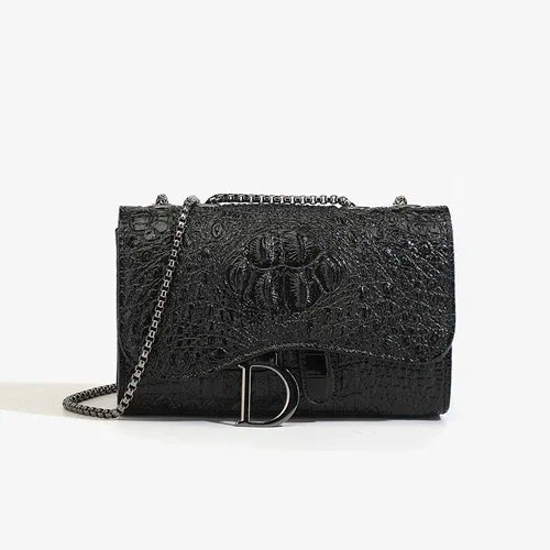 Luxuriöse Damen Umhängetasche aus PU-Leder – Crossbody Handtasche mit Kettenriemen & Pailletten, modische Schultertasche für Alltag & Business