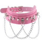 Gargantilla gótica punk con Nieten &amp; Stern – PU-Leder Halsband con Herz, Kreuz &amp; Spikes en estilo Harajuku Y2K para mujeres 