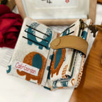 ISKYBOB Süße Damen Geldbörse aus PU-Leder – Kurze Wallet mit Reißverschluss & Druckknopf, Cartoon-Print, Kartenhalter & Münzfach