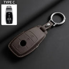Étui de clé de voiture en cuir souple pour Mercedes-Benz – Étui de clé de qualité supérieure pour A, C, E, S, G-Klasse, GLC, CLA, GLB, GLS, GLA (W177/W205/W213/W222/X167)