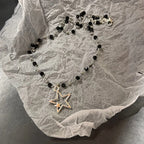 Vintage Lederkette mit Stern-Anhänger – Unisex Halskette im Antique-Silver-Look, Y2K Schmuck für Damen & Herren