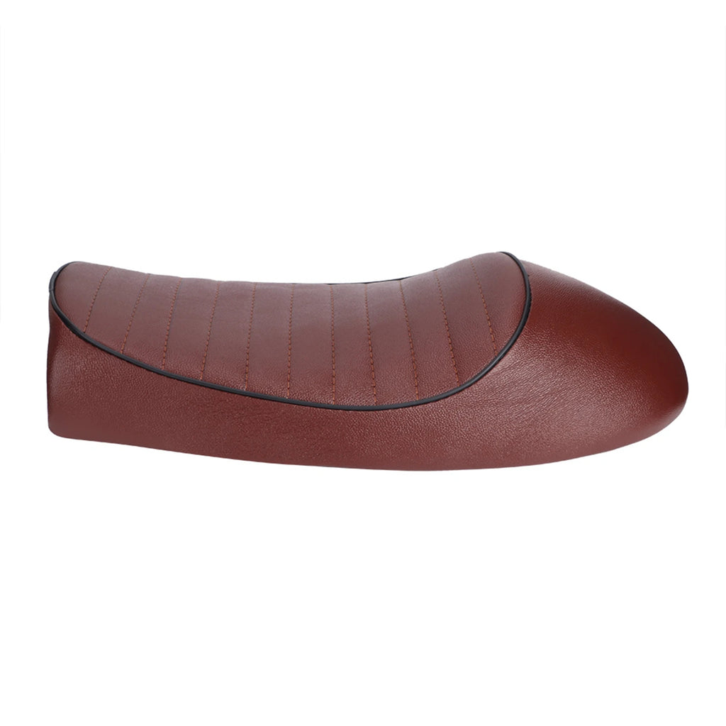 Vintage Café Racer Motorradsitz aus PU Leder – Flacher Retro Sattel para CG125, GN y CB400SS 