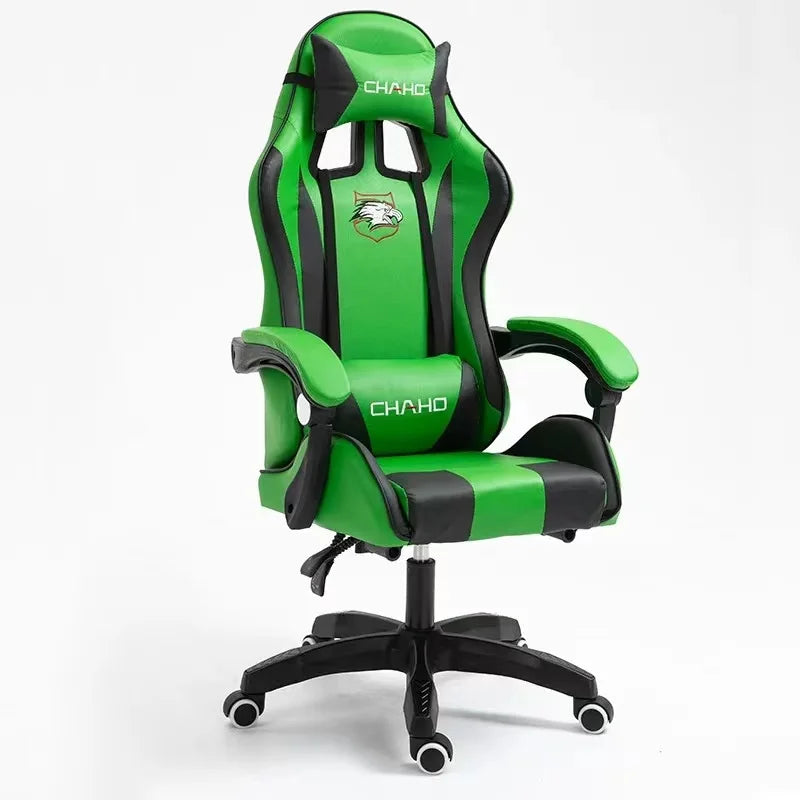 Gaming Chair 2025 aus PU-Leder – Ergonomischer Drehstuhl mit hoher Rückenlehne, Liftfunktion & Rollen für Schlafzimmer, Büro & Gaming Setup