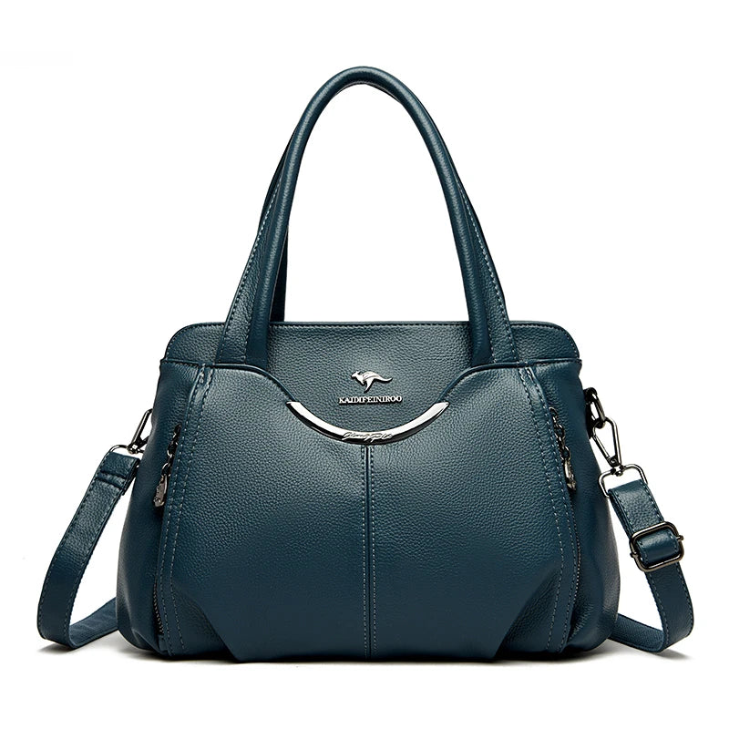 VANDERWAH Luxus Damen Handtasche – Sac à bandoulière et fourre-tout en cuir souple, sac à main de créateur 2024