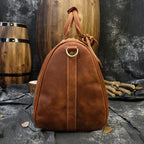 Newsbirds Crazy Horse Leder Reisetasche – Vintage Carry-On Duffle Bag aus echtem Rindsleder für Damen &amp; Herren 