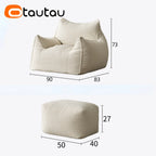 OTAUTAU Bean Bag Sofa Pouf Bezug – Outdoor & Indoor Sitzsack-Hülle ohne Füllung, wasserfester Puff Ottoman für Garten, Camping & Wohnzimmer