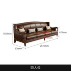 Lujoso sofá de cuero de diseño en estilo Chesterfield: sofá relax con asiento con almohada de alto rebote, moderno sofá lounge para habitaciones y jardines de invierno