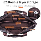 STEEL LION Herren Leder-Aktentasche – Große Business- und Laptop-Tasche aus Cowhide, Hand- und Schultertragbar