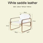 Sillón Bauhaus aus Sattelleder &amp; Edelstahl – Diseñador clásico-Lehnstuhl im minimalistaischen Stil für Wohnzimmer