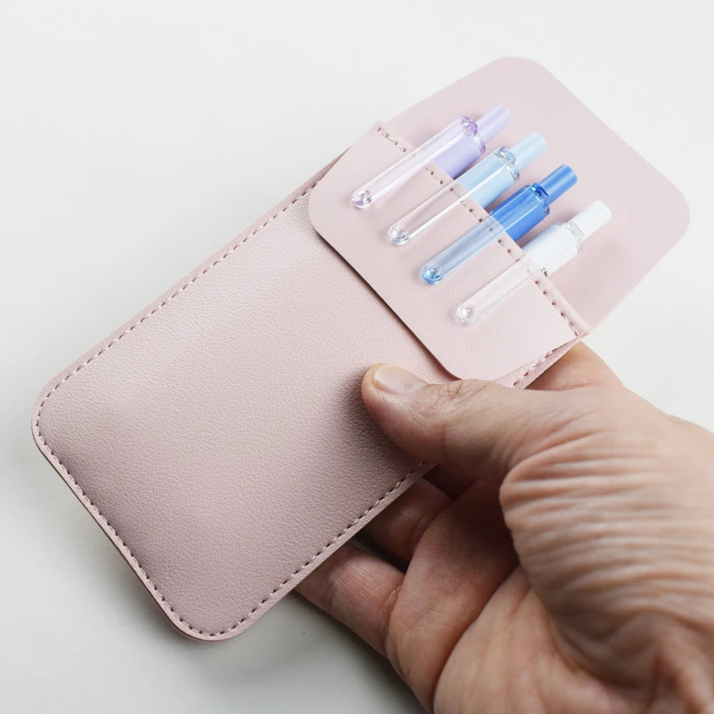 Mobiler Pocket Stiftehalter aus weichem Kunstleder – Kompaktes Stifteetui & Organizer für Schule & Büro