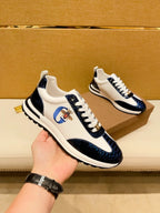 HUISONG Herren Leder Sneakers – Luxus Business Casual Schuhe, atmungsaktiv, wasserdicht, Designer-Style mit tierischen Prints