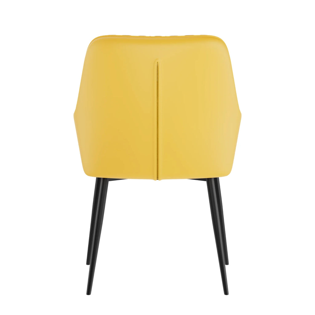 HOMAVO YZ8 2er Set Esszimmerstühle mit Armlehnen – Moderne Polsterstühle aus Stoff &amp; PU-Leder para Esszimmer &amp; Wohnzimmer