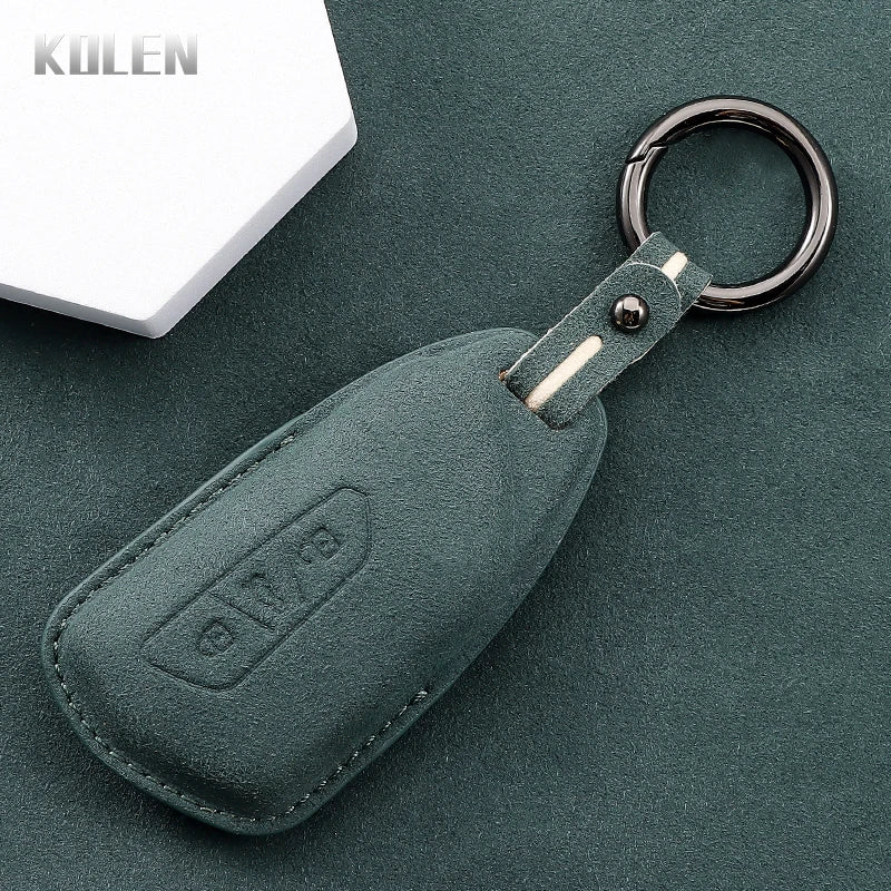 Premium Leder Autoschlüssel Etui für VW Golf 8 (MK8), ID.4, ID.6 – Passend für Skoda Octavia A8, Seat Leon FR MK4 & Cupra