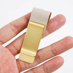 Leder Stiftehalter Clip mit Messing-Lesezeichen – Clip de bolígrafo más elegante para cuadernos y diarios de viajero