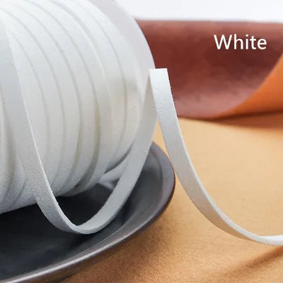 Flaches geflochtenes Kunstveloursband 5 mm – 5 Yards Faux Suede Kordel für Schmuck, Armbänder & DIY Handarbeit