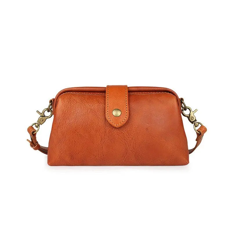 Damen Vintage Mini Crossbody Tasche – Modische kleine Reise- & Make-up-Tasche, tragbare Allround Storage Bag im Leder-Look