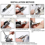 Leder Nähahle Set – Handnähmaschine mit Speedy Lock Stitcher, Nadeln & Garn für DIY Lederarbeiten, Canvas & Reparaturen