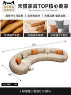 Luxuriöses Apartment Leder Sofa im italienischen Vintage-Stil – Canapé de salon design confortable en cuir véritable &amp; Holz