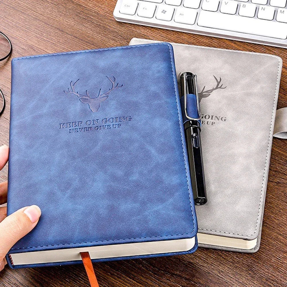 Luxuriöses A5 Leder-Notizbuch – Personalisierbar, 200 Seiten, Ideal für Business & Meetings