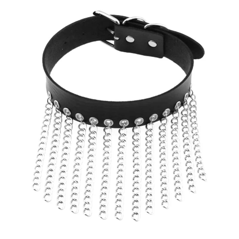 Gargantilla gótica punk con Nieten &amp; Stern – PU-Leder Halsband con Herz, Kreuz &amp; Spikes en estilo Harajuku Y2K para mujeres 