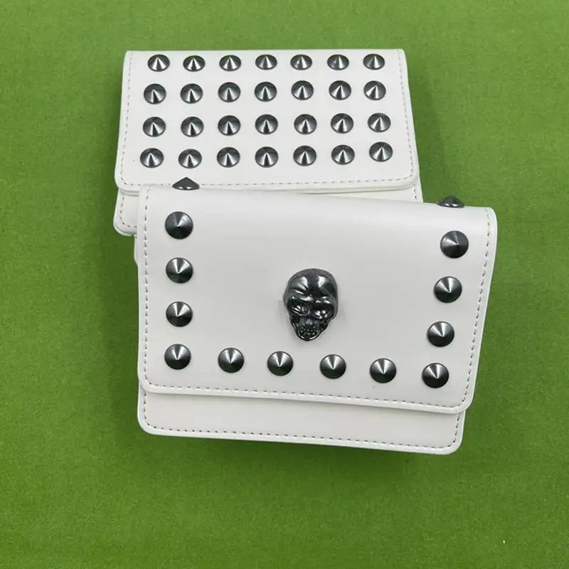 Étui télémètre de golf en cuir PU – Étui magnétique avec motif tête de mort pour outil de mesure laser 