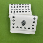 Étui télémètre de golf en cuir PU – Étui magnétique avec motif tête de mort pour outil de mesure laser 