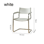 Sillón S34 – Freischwingender Bauhaus Armlehnstuhl aus PU Sattelleder &amp; Edelstahl für Wohnzimmer