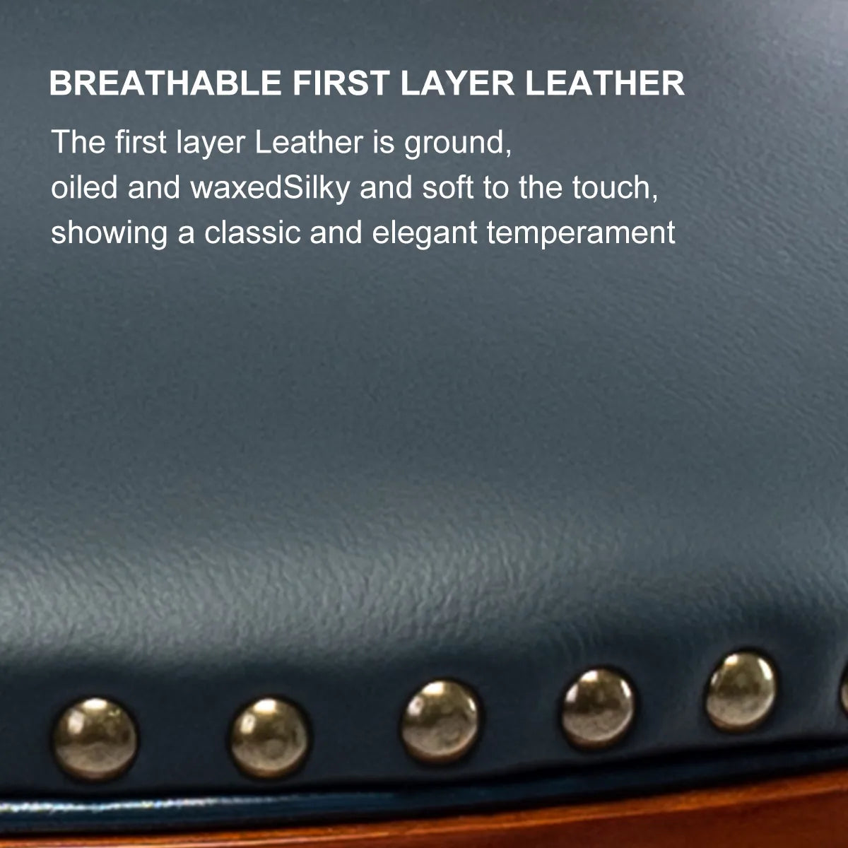 Rbefeuly Holz-Barhocker mit Echtleder – 26 Zoll Barstuhl mit Rückenlehne, 360° drehbar, modernes Design für Küche & Theke